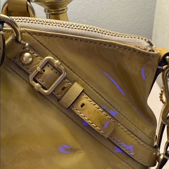 Coach Yellow Sofia Patent Leather Handbag - Picture 4 of 9